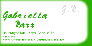 gabriella marx business card